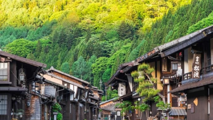 長野県 中山道 奈良井宿(ならいじゅく)日本の風景