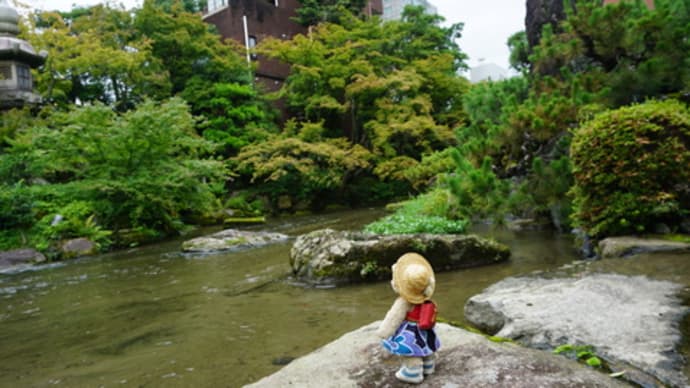 誰でも見学できる「がんこ高瀬川二条苑」の日本庭園。角倉了以が高瀬川の流れを引いて作った見事な庭