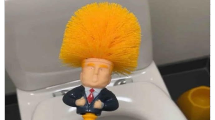 「これ何? トイレ用 ”トランプブラシ”?」