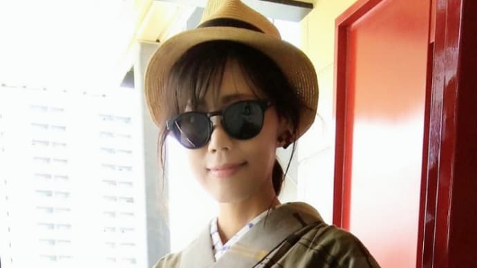 浴衣を木綿着物として日常着コーディネート
