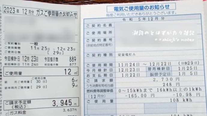 12月の節電・節ガス