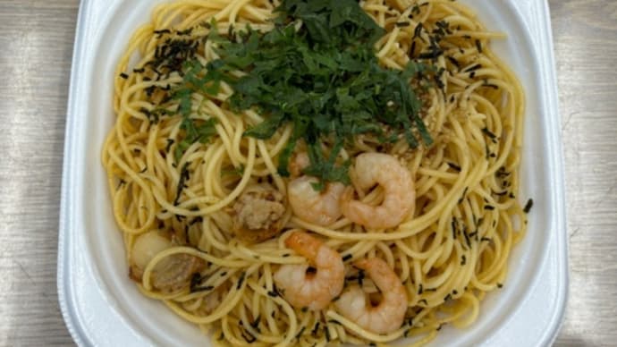 海老とホタテのパスタ。