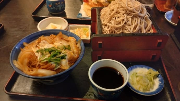 5月24日夕食深谷市花園・そば処花園やぶ久