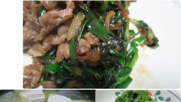 かんたん晩ご飯・肉ニラ炒め