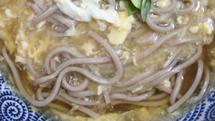 4月23日 かき玉蕎麦