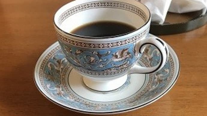 和菓子にコーヒー