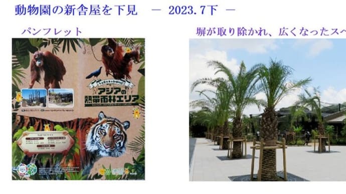 動物園の新舎屋を下見 ― 2023.7下 ―