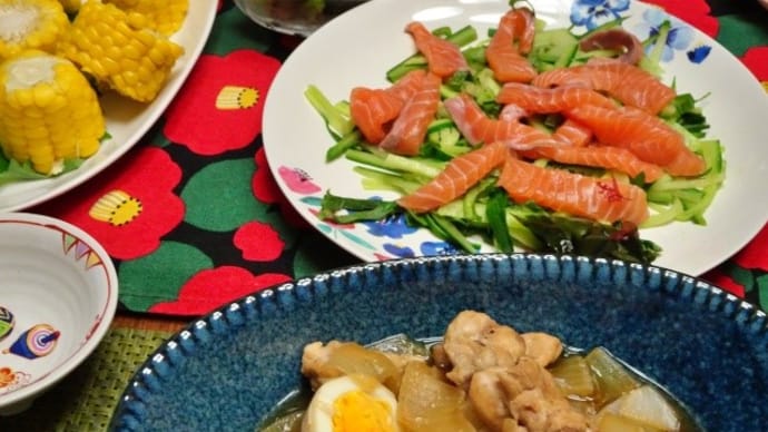 鶏肉とゆで卵の煮物