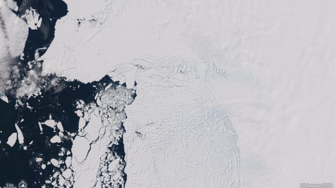 Sentinel-1 と AI が氷河のクレバスを発見
