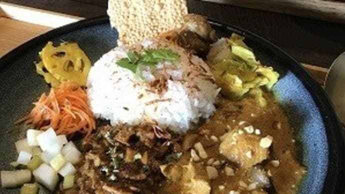 ヤエ食堂の食事はあいがけカレーだけ＠高松