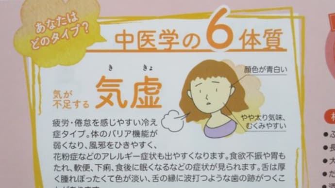 気候変動などですぐ体調を崩す人は気虚、衛気虚
