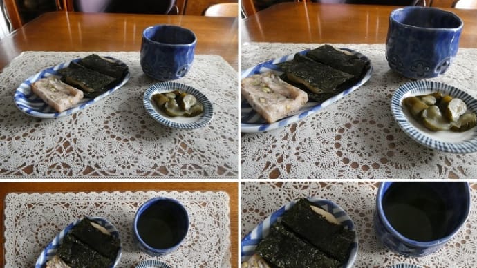 我が家の昼ご飯~海苔餅・豆餅~