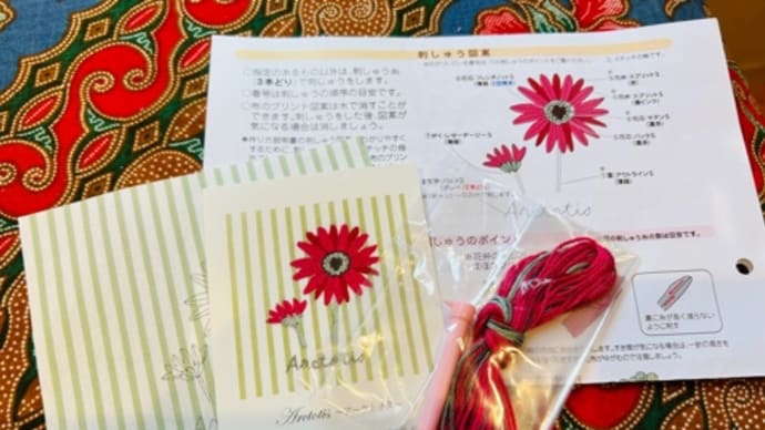 〈刺繍〉アークトチス☆摘みたてを集めた花と木の実のサンプラー