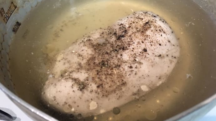 サバ缶煮(^.^)鶏ハムサラダ付き