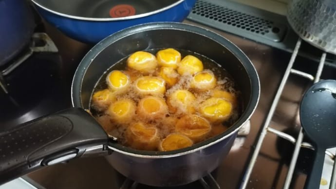 出涸らしの梅で、梅ジャム