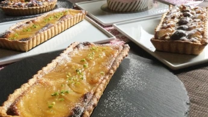 栗とさつまいものタルト、フレーズショコラのケーキ2種レッスン
