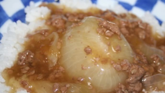 11月14日 丸ごと玉葱の ひき肉あんかけごはん