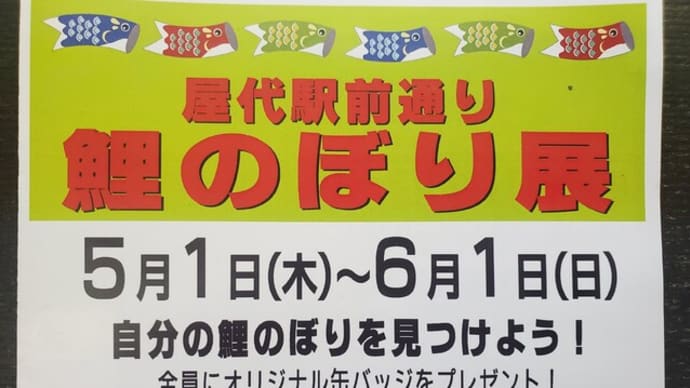 屋代駅前通り 鯉のぼり展 🎏