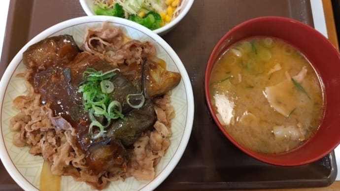 【すき家】麻婆茄子牛丼。