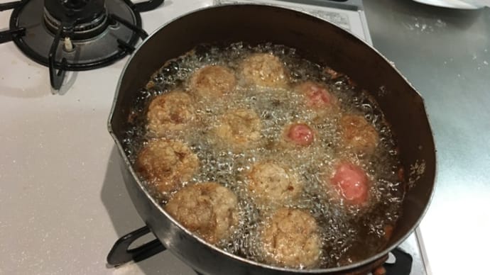 おウチ肉だんご(^.^)晩ご飯