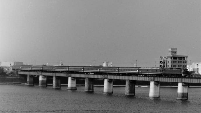 日豊本線 / 大淀川鉄橋を渡る20系寝台車の臨時列車