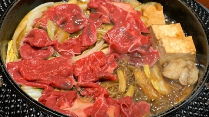 馬肉のすき焼き