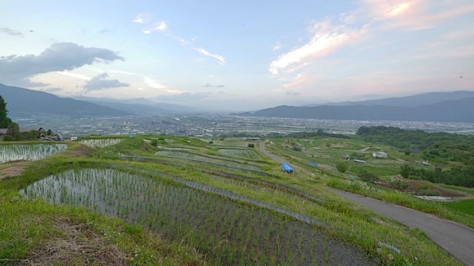 姥捨の棚田　夕景②