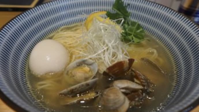 17245　海鮮麺　海里＠金沢　5月26日　麺が変わるというので食べ納めに来ると何と！！　貝塩らーめん、辛味噌肉替え玉