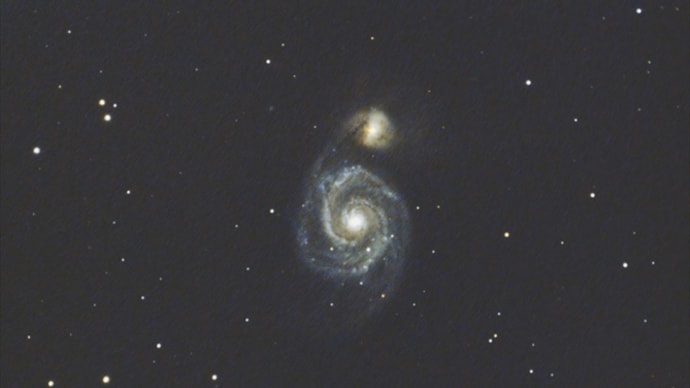 21/03/10・16  弥生３月花粉症の陣　part2「MAKくんで撮ってみました。子持ち銀河　M51（NGC5194）。」