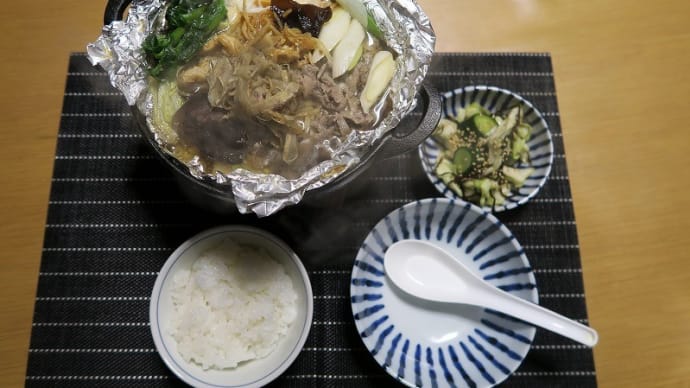 質素倹約みちのく一人鍋、炊屋食堂の名物メニュー、簡単安く旨く・・・昭和の味。