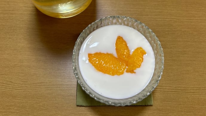 八朔(はっさく)のシロップ漬け→食べてみた→ほろ苦い味でおいしかったよ〜(o^^o)