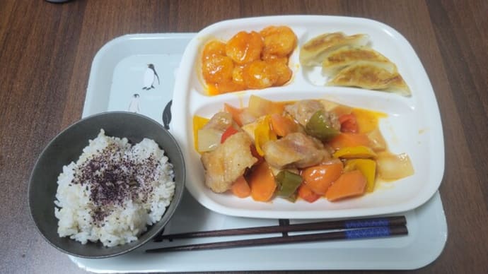 中華定食!?(笑)エビチリ・酢豚に…