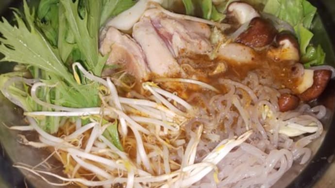 野菜を沢山摂ろうと、カレー鍋