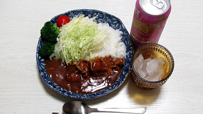 3月16日　ポークカレー飲酒。