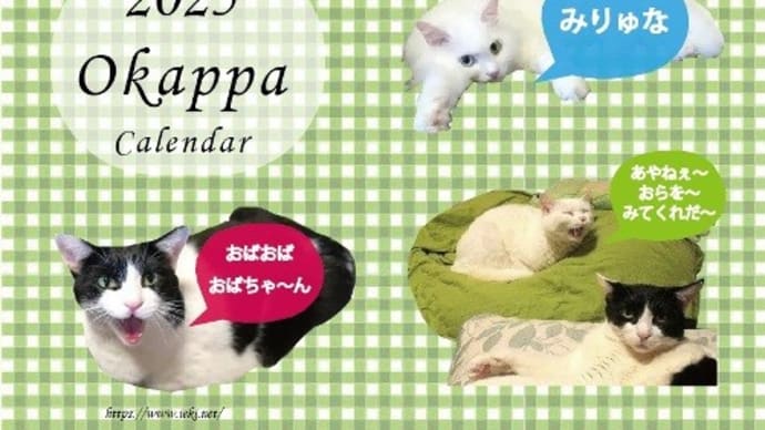 2025 おかっぱ家年間月別カレンダー