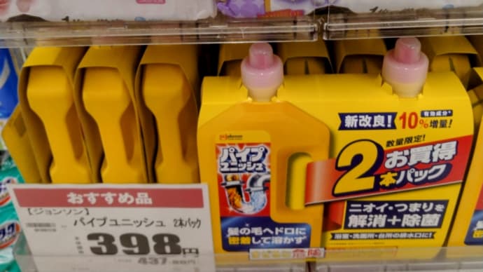 パイプユニッシュ安価で売られてました