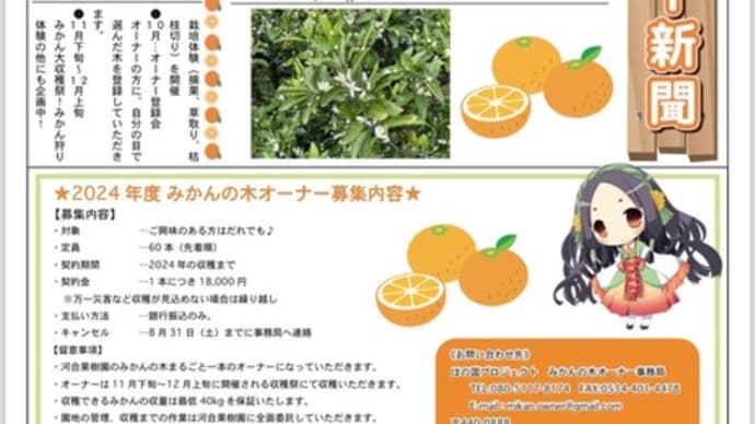 メールマガジンリンクミスとミカンのオーナー募集