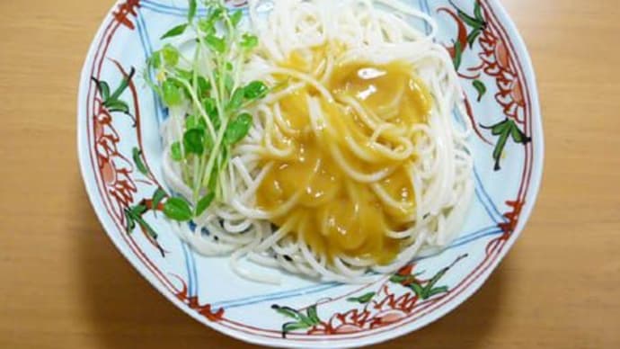 五島うどんを酢味噌でいただく