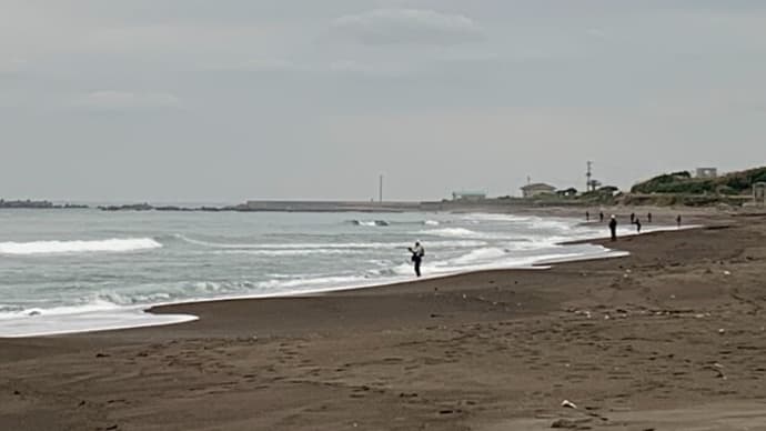 12月前半 浜辺の景色 サーフィンと釣り