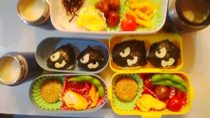長男、次男、三女お弁当(キラーお弁当)1/12