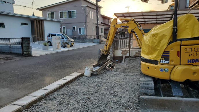 自宅の庭を駐車場に④