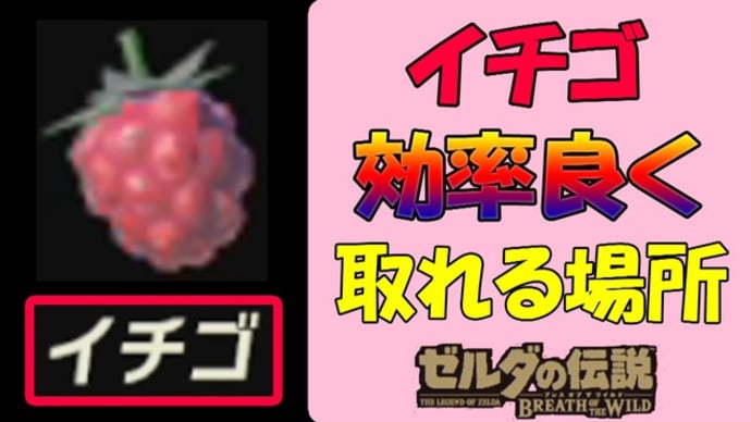 【ゼルダの伝説BotW】 イチゴ集め 効率の良い場所