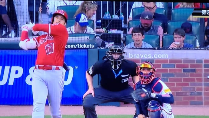 速報・大谷40号を盗まれるもエンジェルス、最強ブレーブスに4－1快勝！貯金5にしワイルドカードに接近‼️