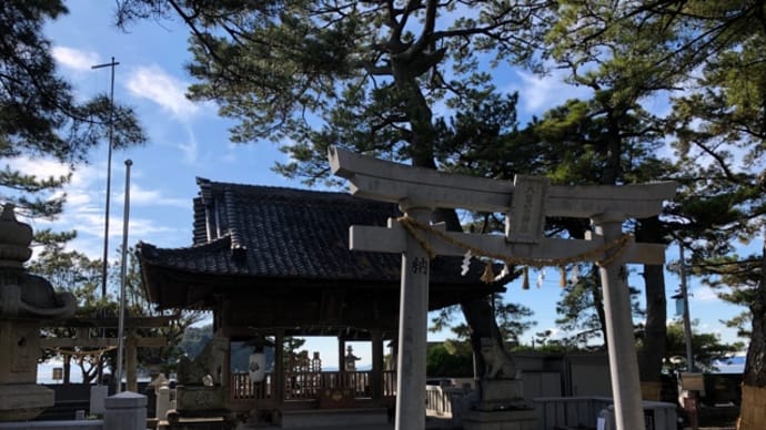 蒲郡まで。偶然の竹島 八百富神社。