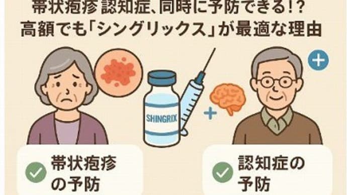 帯状疱疹と認知症、同時に予防できる!?高額でも「シングリックス」が最適な理由
