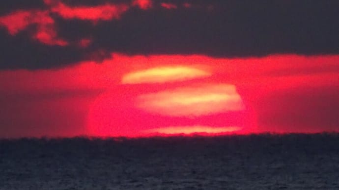 滝瀬海岸②夕陽2023年2月7日