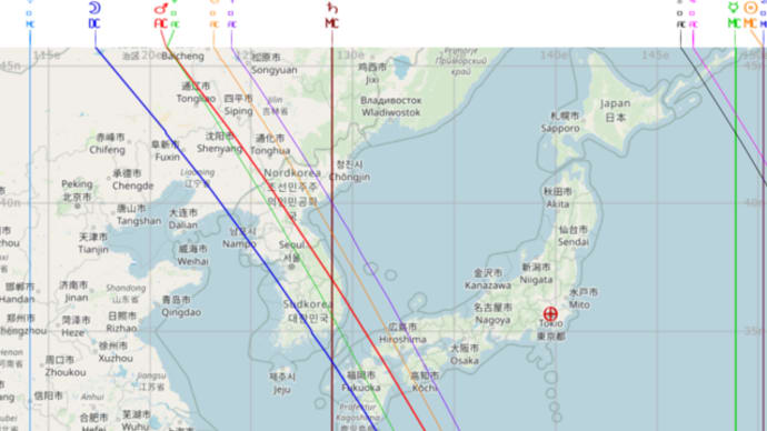 3月15日 射手座下弦の地図 参照ソウル