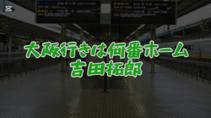 【大阪行きは何番ホーム】唄ってみました。