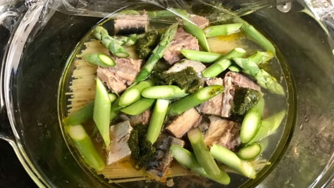 初めてレンジでスパ❗️