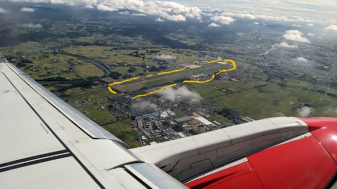 花巻空港と北上川
